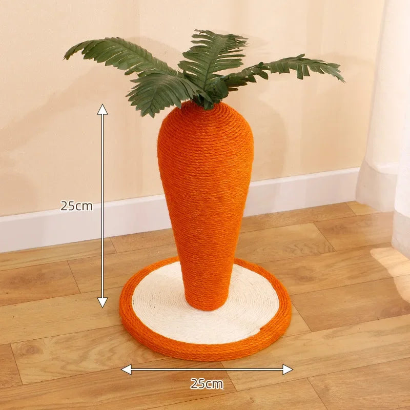 Carrot Cat Tree Cute Sisal for Cat Scratch Rack Post Home Crawling Frame Cats Toy Stable Structure Vertical Cat Scratching Board