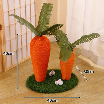 Carrot Cat Tree Cute Sisal for Cat Scratch Rack Post Home Crawling Frame Cats Toy Stable Structure Vertical Cat Scratching Board