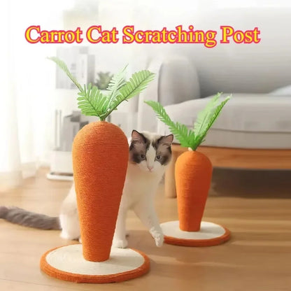 Carrot Cat Tree Cute Sisal for Cat Scratch Rack Post Home Crawling Frame Cats Toy Stable Structure Vertical Cat Scratching Board