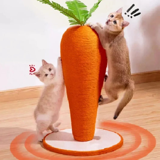 Carrot Cat Tree Cute Sisal for Cat Scratch Rack Post Home Crawling Frame Cats Toy Stable Structure Vertical Cat Scratching Board